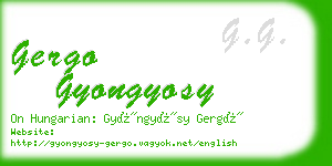 gergo gyongyosy business card